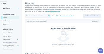 HubSpot Never Log