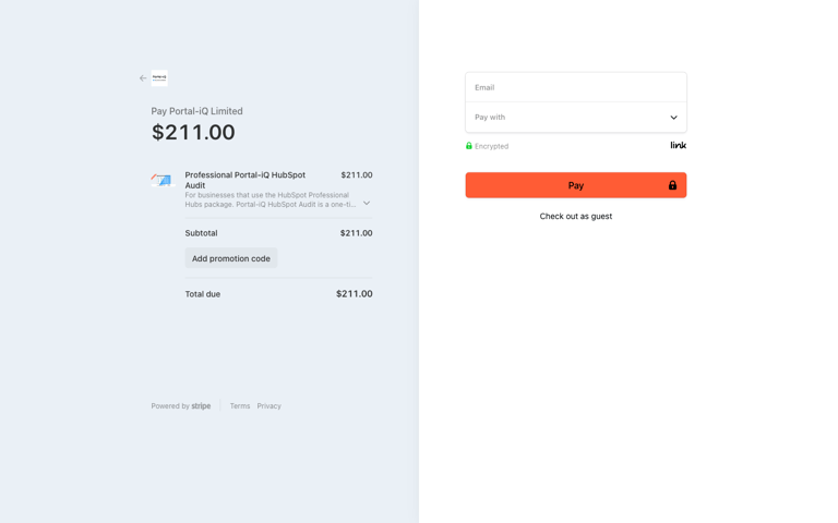 Portal-iQ Checkout - Step 4 - Stripe Checkout