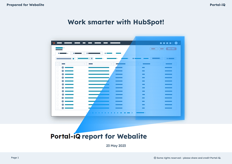 Portal-iQ HubSpot Audit Cover